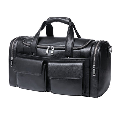 Bolsa de Viaje de Cuero para Hombre - Gran Capacidad y Portabilidad - Image 10