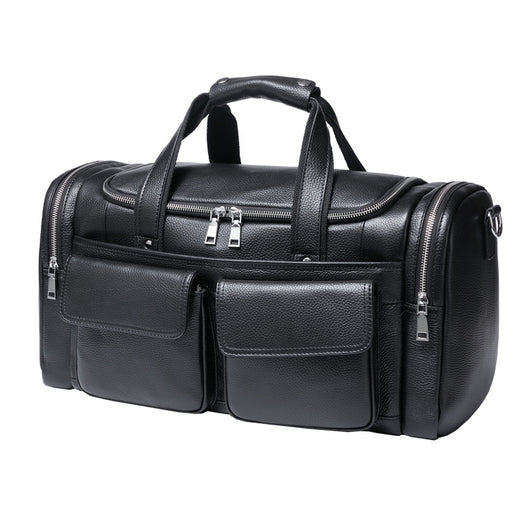 Bolsa de Viaje de Cuero para Hombre - Gran Capacidad y Portabilidad - Image 10