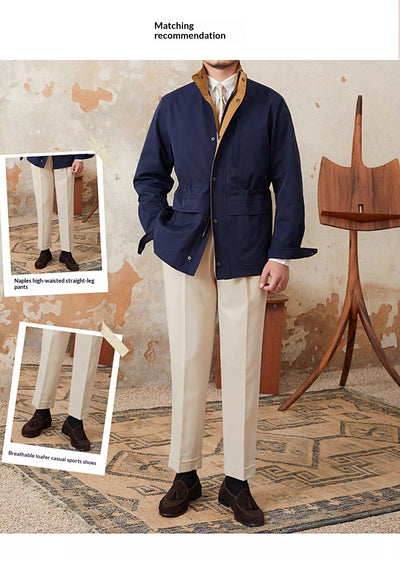 Chaqueta Italiana Impermeable Ajustada al Cintura - Otoño e Invierno - Image 5