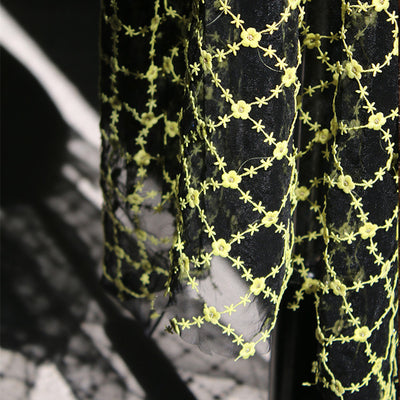 Tela Hanfu de Malla Transparente con Bordado para Diseñadores DIY - Image 4