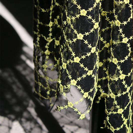 Tela Hanfu de Malla Transparente con Bordado para Diseñadores DIY - Image 4