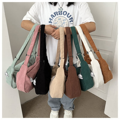 Bolsa Bandolera Artística Pana Un Hombro - Diseño Versátil para Estudiantes - Image 19
