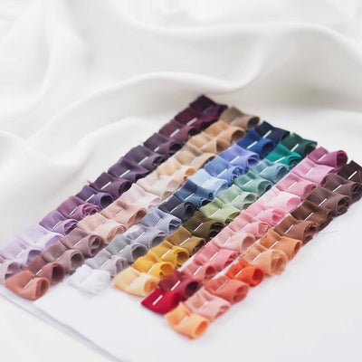 Pañuelo Hijab de Gasa Perlada Liso para Mujer - Image 41