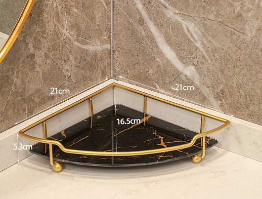 Repisa Triangular de Lujo para Baño - Organizador de Vanidad - Image 5