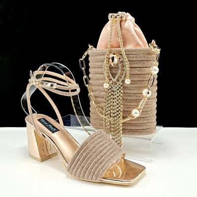 Tacones Cuadrados Gruesos 8cm con Bolso Coordinado - Conjunto Completo - Image 8