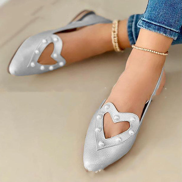 Zapatos Planos Elegantes para Mujer con Punta Afilada y Detalles de Cristal - Image 3