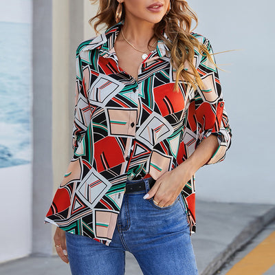 Blusa Elegante de Contraste de Colores para Mujer - Image 4