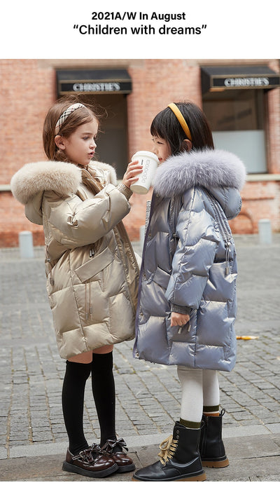 Abrigo de Plumas Estilo Western Infantil de Largo Medio - Image 5