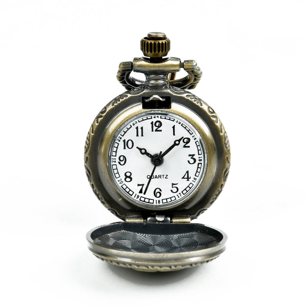 Reloj de Bolsillo Bronce con Rosa