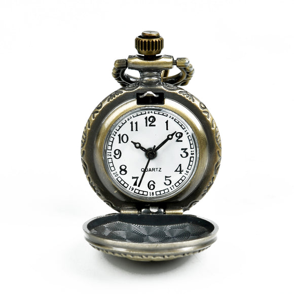 Reloj de Bolsillo Bronce con Rosa