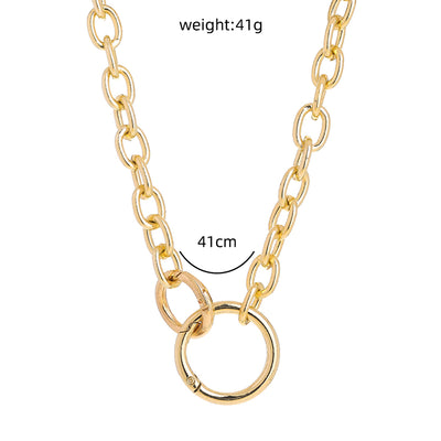 Collar Choker Círculo Doble Punk Exagerado - Diseño Minimalista Audaz - Image 17