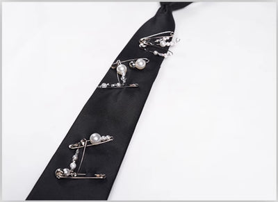 Corbatín Perla Artesanal con Pasador Lazy Tie para Hombre - Image 13