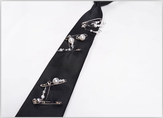 Corbatín Perla Artesanal con Pasador Lazy Tie para Hombre - Image 13