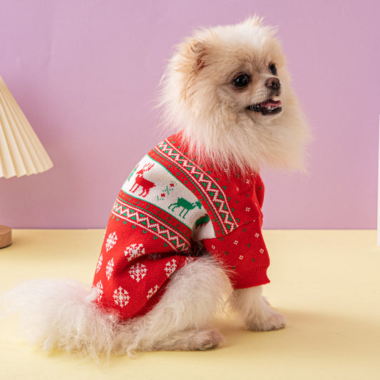 Suéter Navideño para Perros con Diseño de Reno