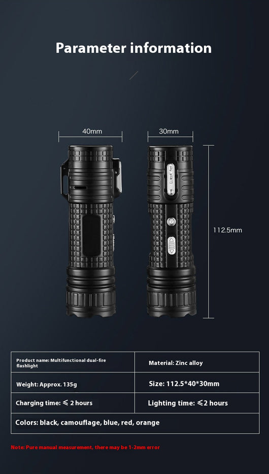 Linterna LED Multifunción Impermeable 3 en 1 con Encendedor - Image 22