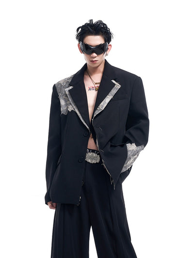 Blazer de Hombre con Pespunte de Encaje - Image 10
