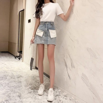 Falda A-line Cintura Alta Tendencia