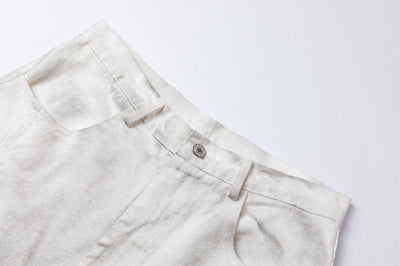 Pantalón Cargo Recto Holgado con Pliegues y Costuras Desgastadas - Image 11
