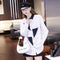 Blusa Blanca Diseño Exclusivo Cuello Muñeca Pespuntes Nicho