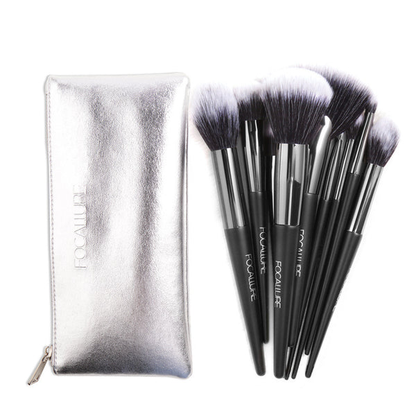 Set de 10 Brochas de Maquillaje Profesional para Principiantes