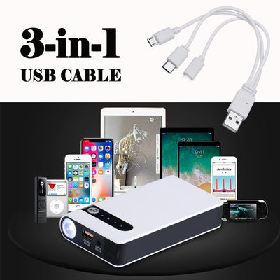 Arrancador de Auto con Cargador USB - Batería Portátil de Emergencia - Image 7