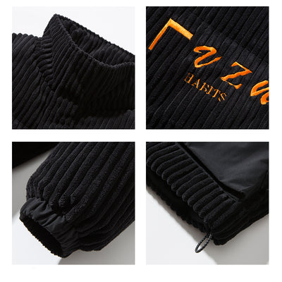 Chaqueta de Invierno Corduroy con Cuello Alto - Abrigo Suelto y Cálido para Hombre - Image 8