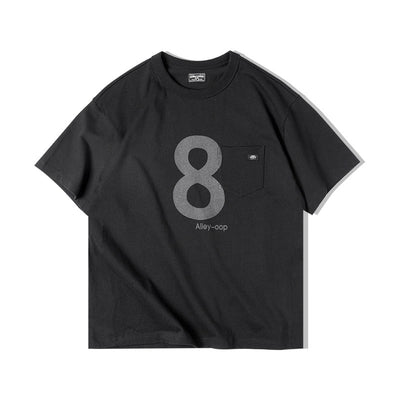 Playera Digital No 8 Negra Transpirable Manga Corta - Image 7
