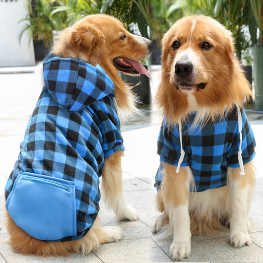 Suéter para Mascotas con Bolsillo de Cuadros y Cierre - Image 16