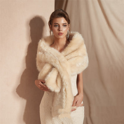 Estola de Piel Sintética de Zorro para Novia - Chal Elegante Invierno - Image 6