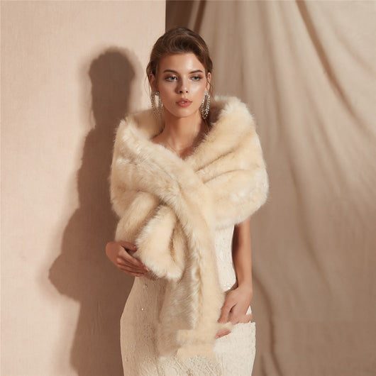Estola de Piel Sintética de Zorro para Novia - Chal Elegante Invierno - Image 6