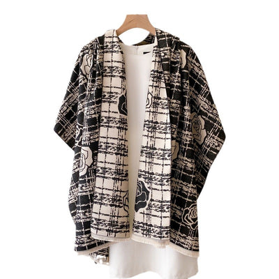 Chal Reversible de Cachemira con Borlas Camellia - Perfecto para Aire Acondicionado - Image 11