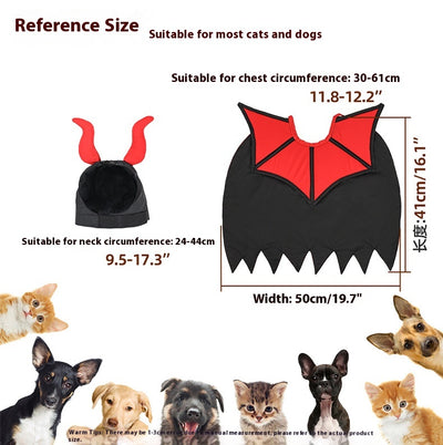 Disfraz de Vampiro para Mascotas con Capa y Sombrero - Image 6