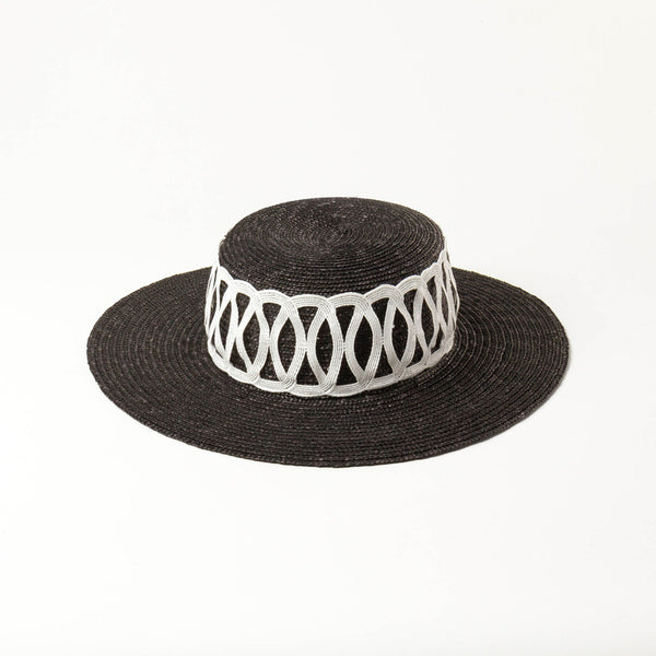 Sombrero de Paja con Diseño Reticulado - Protección Solar para Exteriores