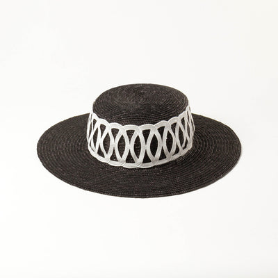 Sombrero de Paja con Diseño Reticulado - Protección Solar para Exteriores - Image 2