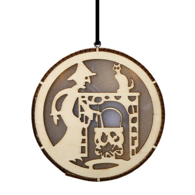 Colgante LED de Madera para Halloween - Decoración Calada a Láser - Image 17