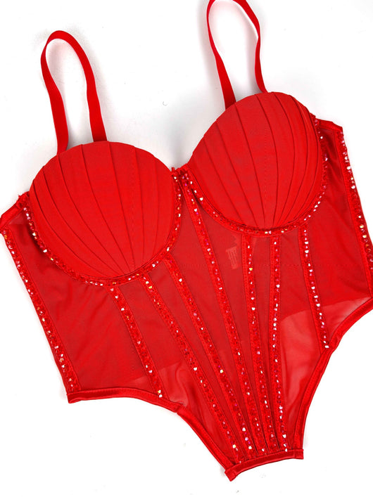 Sostén de Malla Transparente con Piedras y Varillas - Diseño Atrevido para Usar Fuera - Image 17