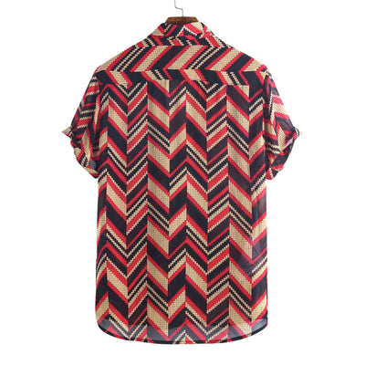 Camisa Casual Hombre Bloques de Color - Tela Mixta Transpirable - Image 9