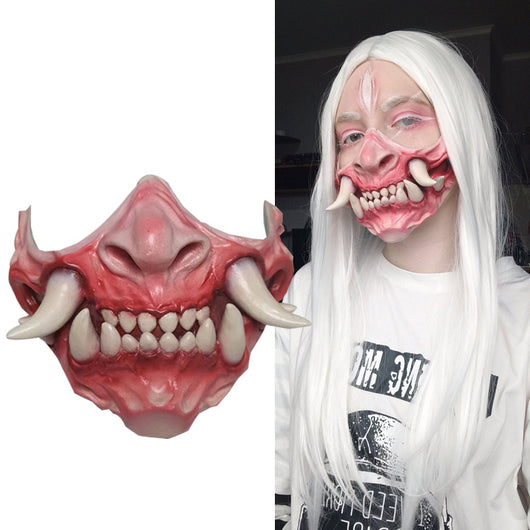 Máscara de Látex Terrorífica de Media Cara con Dientes de Horror - Image 6