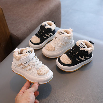 Zapatos de Algodón para Niñas con Lana de Cordero y Suela Antideslizante
