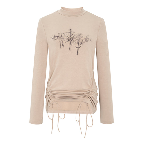 Blusa Retro Picante para Chica - Estilo Vintage Camel - Image 5