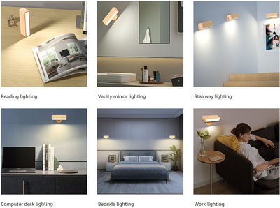 Lámpara de Pared Minimalista en Madera para Dormitorio - Image 9