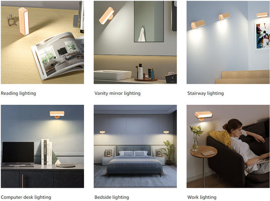 Lámpara de Pared Minimalista en Madera para Dormitorio - Image 9