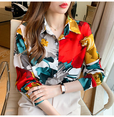 Blusa Larga de Chifón Poliéster para Mujer - Image 10
