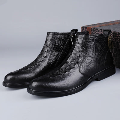 Botas de Invierno para Hombre - Cuero Alto con Forro Térmico