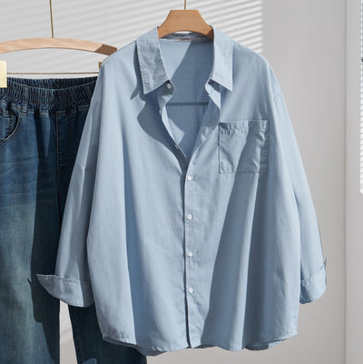 Camisa Casual de Algodón Talla Grande con Efecto Reductor - Image 4