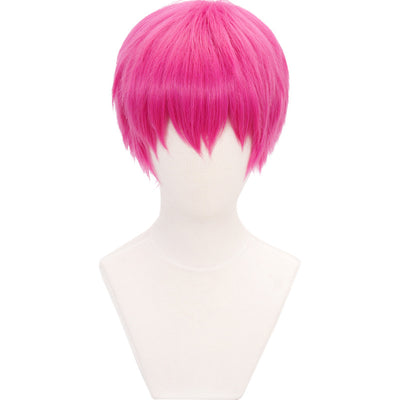 Peluca Corta Rojo Rosa Versátil - Set Completo - Image 5