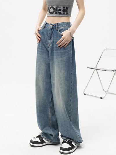 Jeans Rectos de Cintura Alta Holgados para Mujer - Image 8