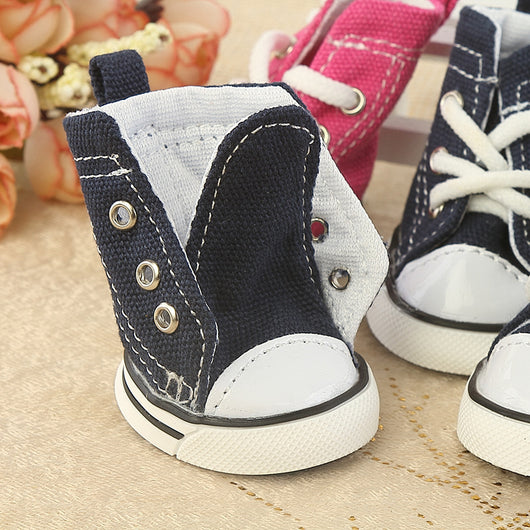 Zapatos para Mascotas de Lona Denim Transpirables y Cómodos - Image 9