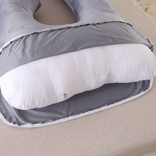 Almohada Ergonómica en Forma de G con Terciopelo Cristal Extraíble para Dormir de Lado - Image 2