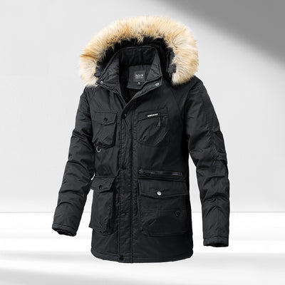 Parka de Invierno para Hombre Acolchada con Capucha y Cuello de Piel - Image 7